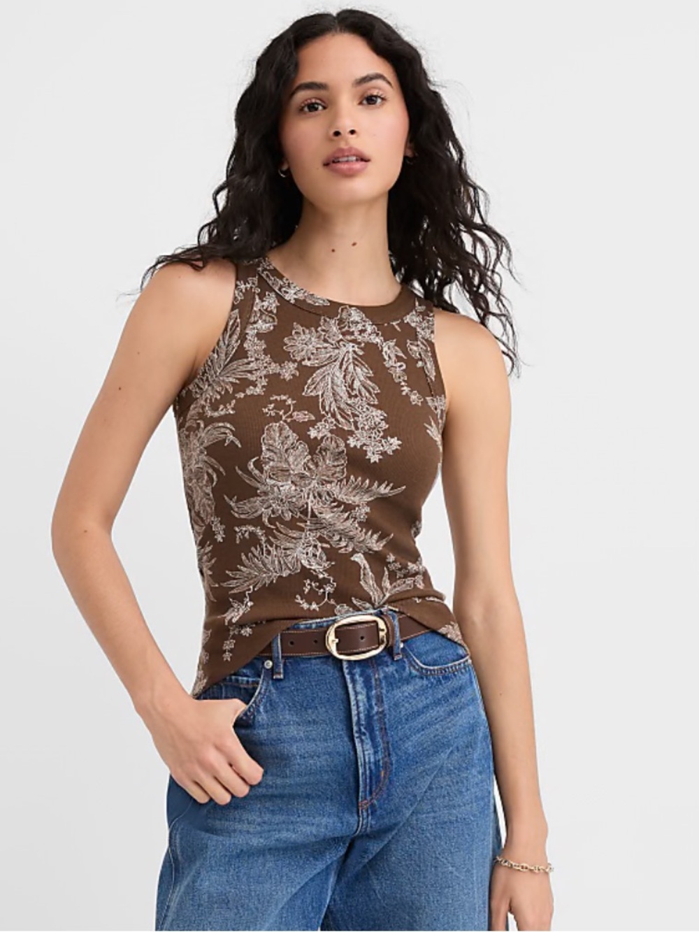 Ann Taylor Floral Toile Tank